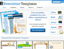 Tablet Screenshot of inewslettertemplates.com
